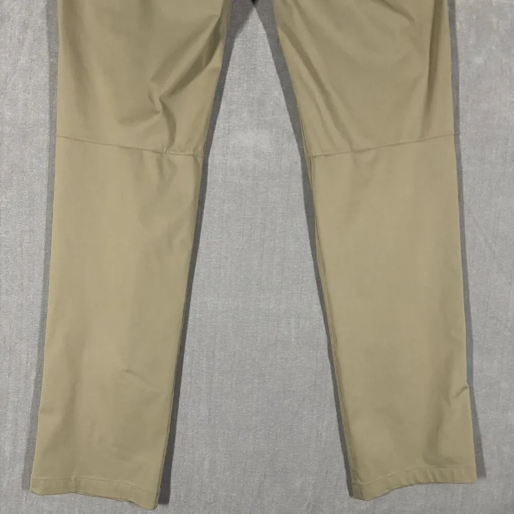 Rhone Commuter Pants Mens 32x31 Khaki Tan Beige Slim Fit Stretch 5-Pocket Travel